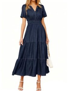 Simplee Womens Summer Denim Dress