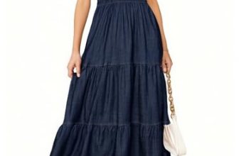 Simplee Womens Summer Denim Dress