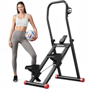 JELENS Folding Stair Stepper Vertical Climber Home Gym, 330 lbs Capacity