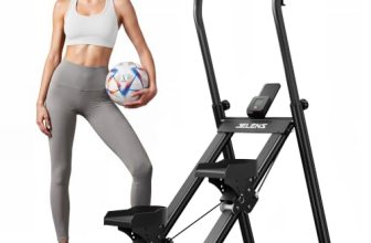 JELENS Folding Stair Stepper Vertical Climber Home Gym, 330 lbs Capacity