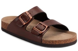 Litfun Unisex Cork Footbed Sandals Summer Slip On Slides for Women Men