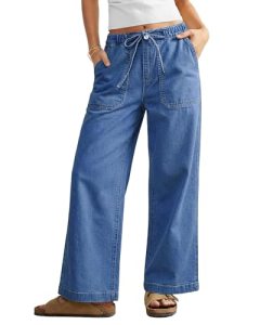 GRAPENT High Waisted Wide Leg Jeans Women Jeans High Waisted Cute Baggy Wide Leg