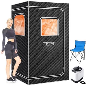 Garvee Sauna Box,Portable Sauna for Home with 4L 1500W Steamer