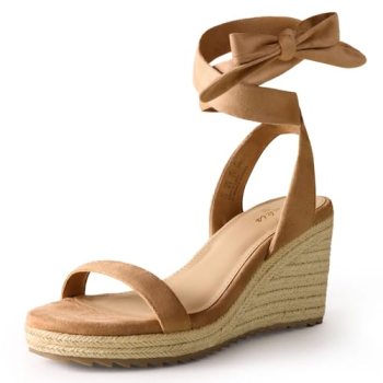 Ankis Women’s Espadrilles Wedges Sandals Heels Women Tie Ankle Strap