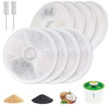 Barkios 8+2 Pack Cat Fountain Filters Compatible with Catit 3L Fountain