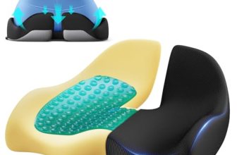 Benazcap Large Cooling Gel Memory Foam Seat Cushion for Long Sitting