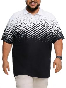 uideazone Men’s Big and Tall Performance Polo Shirt, Wrinkle-Free, 4XL