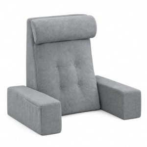 TANYOO Reading Pillow for Sitting Up in Bed Backrest Pillow with Armrests