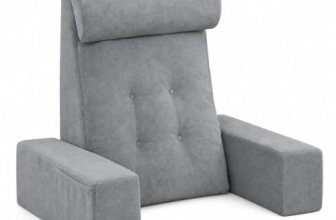 TANYOO Reading Pillow for Sitting Up in Bed Backrest Pillow with Armrests