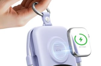 BLJIB Portable Charger 10000mAh 22.5W Power Bank Built-in 2 Cables Keychain