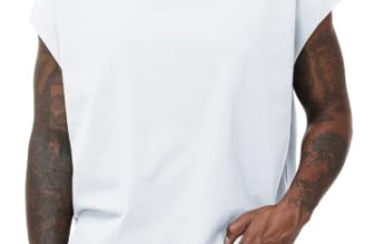 KEEPSHOWING Sleeveless Shirts for Men Cotton Dolman Sleeve Crop Vest Top T Shirt
