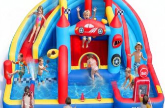 ELEMARA Speed Racer Kids Inflatable Water Slide Bounce House