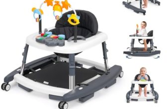 Mythoney 5-in-1 Music and Lights Foldable Baby Walker