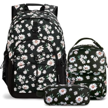 Choco Mocha Girls School Backpack with Lunch Box