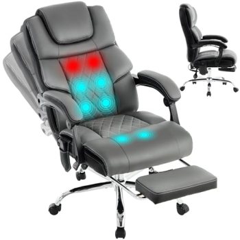 SleekJtre Massage Office Chair with Heat & Footrest