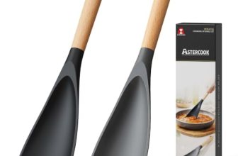 Astercook Cooking Spoon, 2 Pack, Nonstick Safe Silicone Spatula