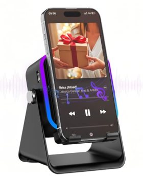 Gifts for Men Tech Gadgets Wireless Induction Speaker with Phone Stand