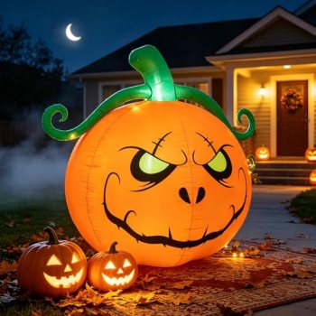 Wondiair 5FT Halloween Inflatables Pumpkin Outdoor Decorations Yard Decor