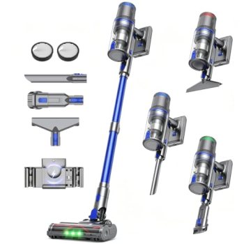 Cordless Vacuum Cleaner, 350AW/70Min Vacuum Cleaners for Home, Stick Vacuum