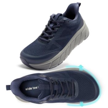 Men’s Orthopedic Diabetic Wide Walking Shoes: Cushion Thick Sole Plantar Fasciit