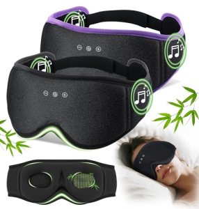 LC-dolida 2 Pack Bluetooth Sleep Mask