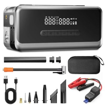 Jump Starter with Air Compressor, Car Battery Jumper Starter Portable 4000A