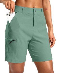 Women’s 7″ Hiking Golf Quick Dry Cargo Shorts with Pockets Thyme XS