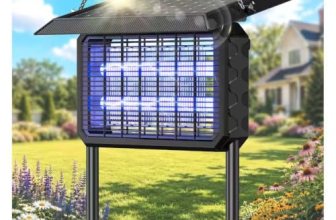 Solar Bug Zapper Outdoor,Solar Powered Bug Zapper Solar Mosquito Zapper Cordless