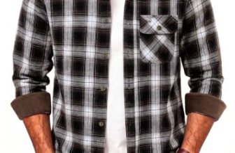 PJ PAUL JONES Men’s Cotton Flannel Long Sleeve Button Down Plaid Work Shirt