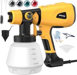 1000W High Power Paint Sprayer, Electric HVLP Spray Paint Gun with Adjustable Wi