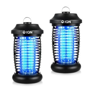 Bug Zapper Outdoor, Plug in Electric Mosquito Fly Zapper w/ 15W Light & 4200V Gr