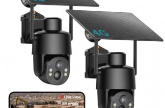 Tefrio No WiFi Security Camera, 4G LTE Cellular Signal, 4MP 360° Live View