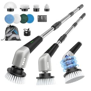 YKYI Electric Spin Scrubber, Cordless Power Cleaning Brush with Long Handle