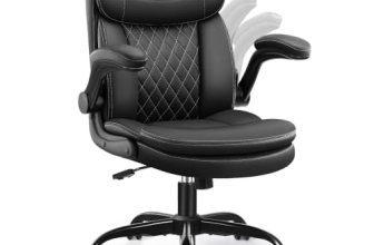 Stella Mia Leather Office Chair, Computer Desk Chair with Dual Back Support