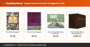 Targeted: Artscroll Chumash & Haggadah on Sale