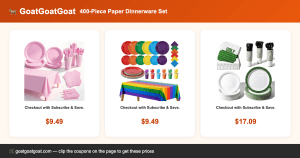 400-Piece Paper Dinnerware Set
