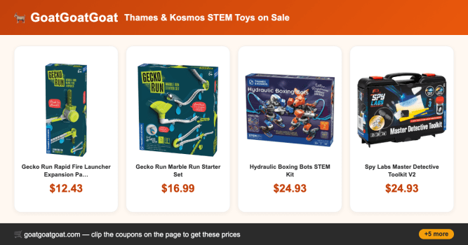 Thames & Kosmos STEM Toys on Sale