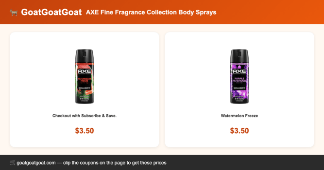 AXE Fine Fragrance Collection Body Sprays