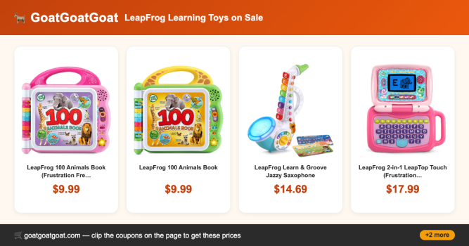 LeapFrog Learning Toys on Sale