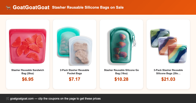 Stasher Reusable Silicone Bags on Sale