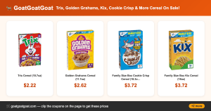 Trix, Golden Grahams, Kix, Cookie Crisp & More Cereal On Sale!