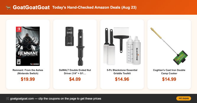 Today’s Hand-Checked Amazon Deals (Aug 23)