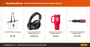 Today’s Hand-Checked Amazon Deals (Aug 31)