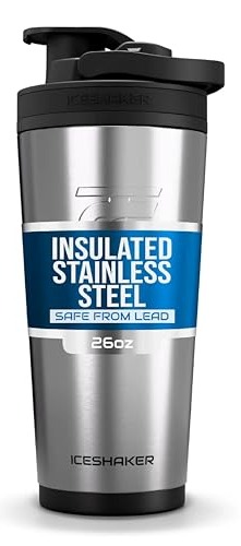 Ice Shaker Insulated Stainless Steel Shaker Bottle | 26…