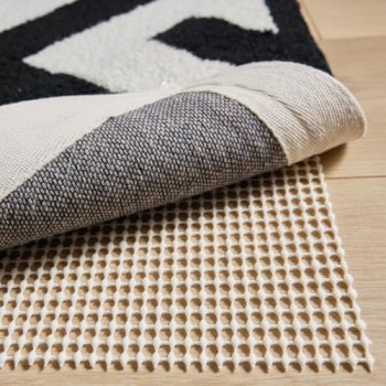 GORILLA GRIP® Slip Resistant Rug Gripper Pads for Hardwood Floor, 2×3 Cream