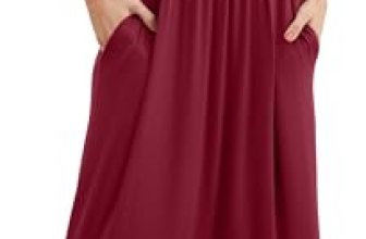 GRECERELLE Women Summer Crew Neck Casual Short Sleeve Long Maxi Dress with Pocke