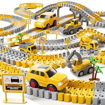 Toddlers Construction Long Race Tracks Toys for 3 4 5 6 Years Old Boys