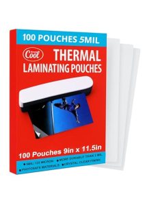 Simply Cool 5 Mil Thermal Laminating Sheets Pouches 100ct 8.5 x 11 Inch