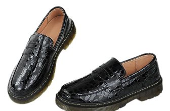 CLAKBLRG Women’s Leather Loafers Lightweight Breathable Slip On Shoes Flexible C