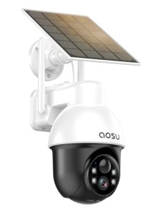 aosu Security Cameras Wireless Outdoor – Solar Powered,Full 360° Coverage
